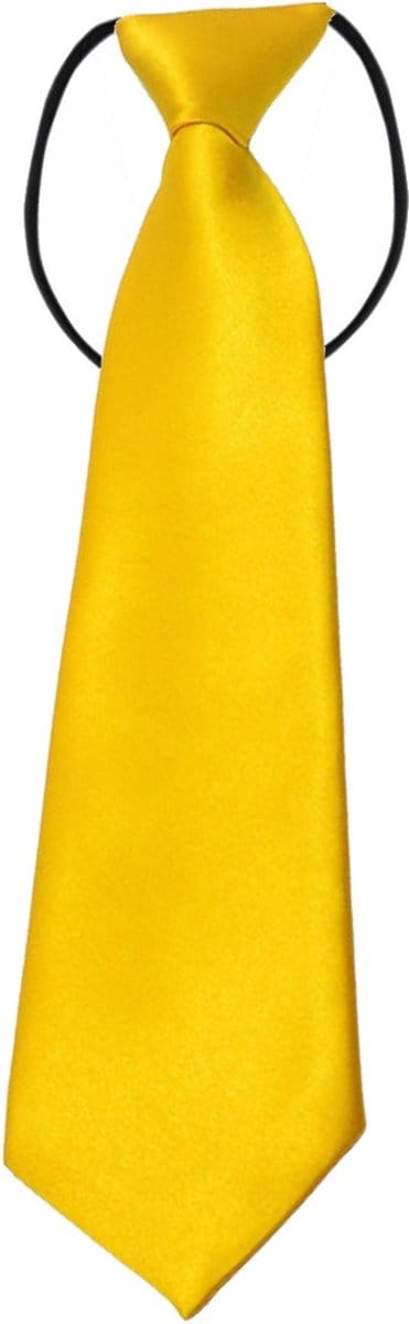 Fako Fashion - Kinderstropdas - Kinder Stropdas - Jongens Stropdas - Das - Effen - Elastiek - Goudgeel