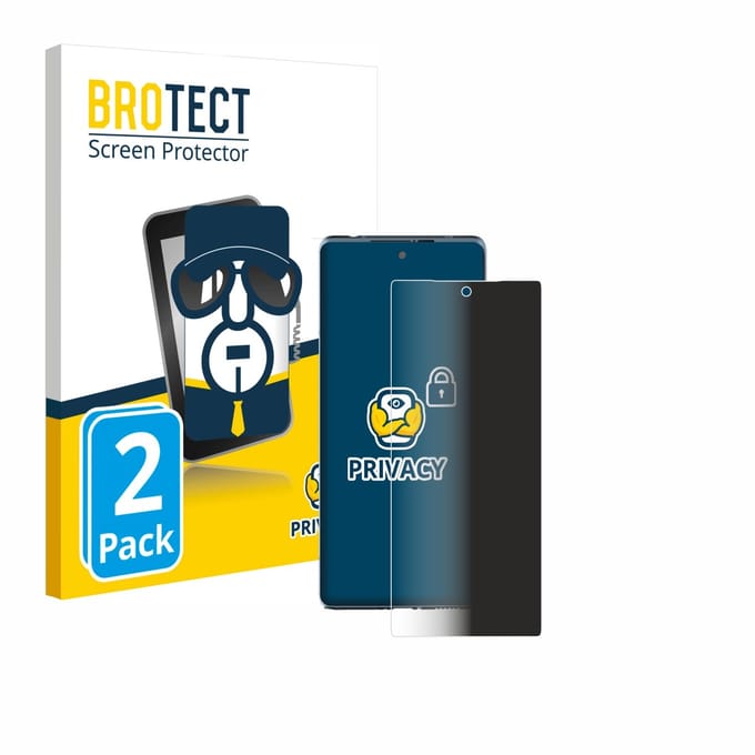 BROTECT - privacy screenprotector voor HTC U24 Pro - Folie Beschermfolie Blauwlichtfilter 2 Stuks