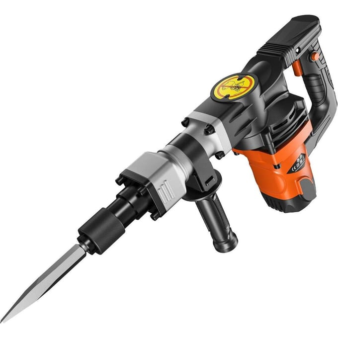 Marteau-piqueur de démolition Brise-béton Marteau électrique 1600W 2 burins