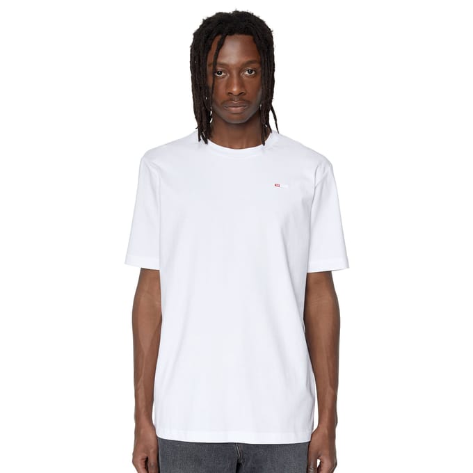 Diesel Just Microdiv T-shirt Met Korte Mouwen Wit S Man