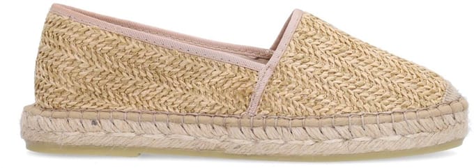 Manfield - Dames - Beige gevlochten raffia espadrilles - Maat 38