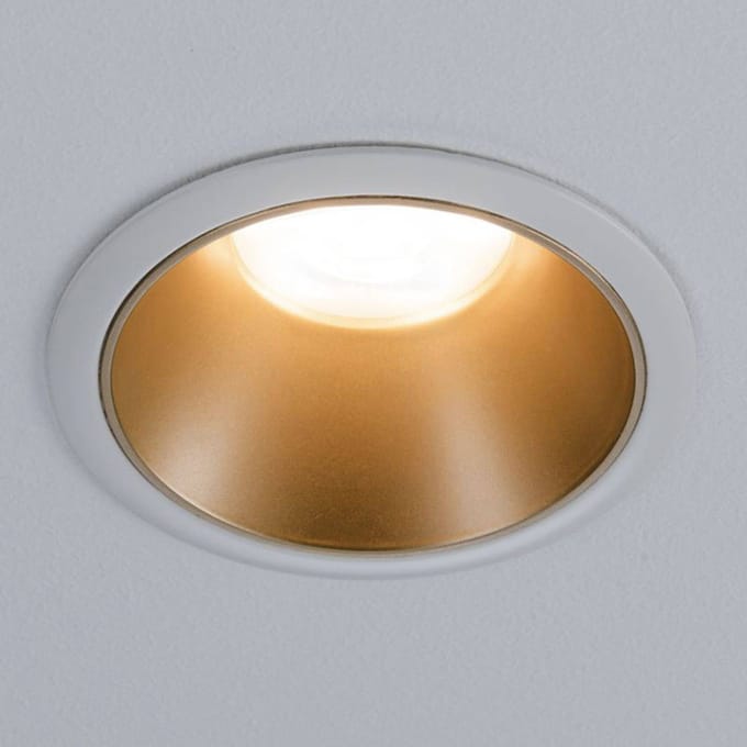 Inbouwlamp Cole rond 88 mm GU10 max. 10W 230V dimbaar Wit, Goud mat