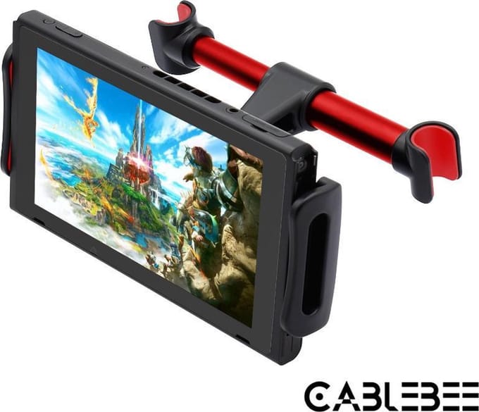 Cablebee autohouder / hoofdsteunhouder voor Nintendo Switch / Switch lite rood