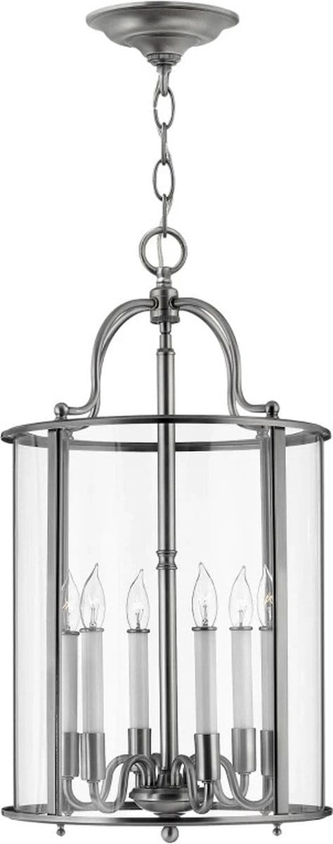 Hinkley LED Hanglamp Gentry | 6X E14 Max 60W | Dimbaar | Pewter