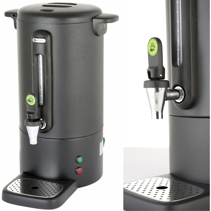 HENDI Percolator – 7L – matzwart – non-drip kraan – waterniveau-indicator – automatisch warmhouden