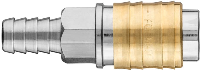 NEO Serie - Snelkoppeling voor Compressor - 12mm - Roestvrij Staal en Messing - CE-gecertificeerd