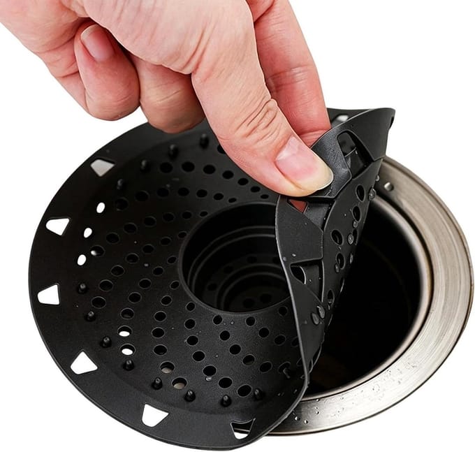 Haarvanger Afvoer - Douchefilter Haar - Verstopping Voorkomen - Universele Pasvorm - 127 cm - Zwart