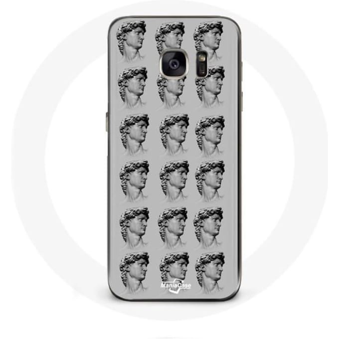 Samsung Galaxy S7 hoesje Standbeeld grijze achtergrond grijs