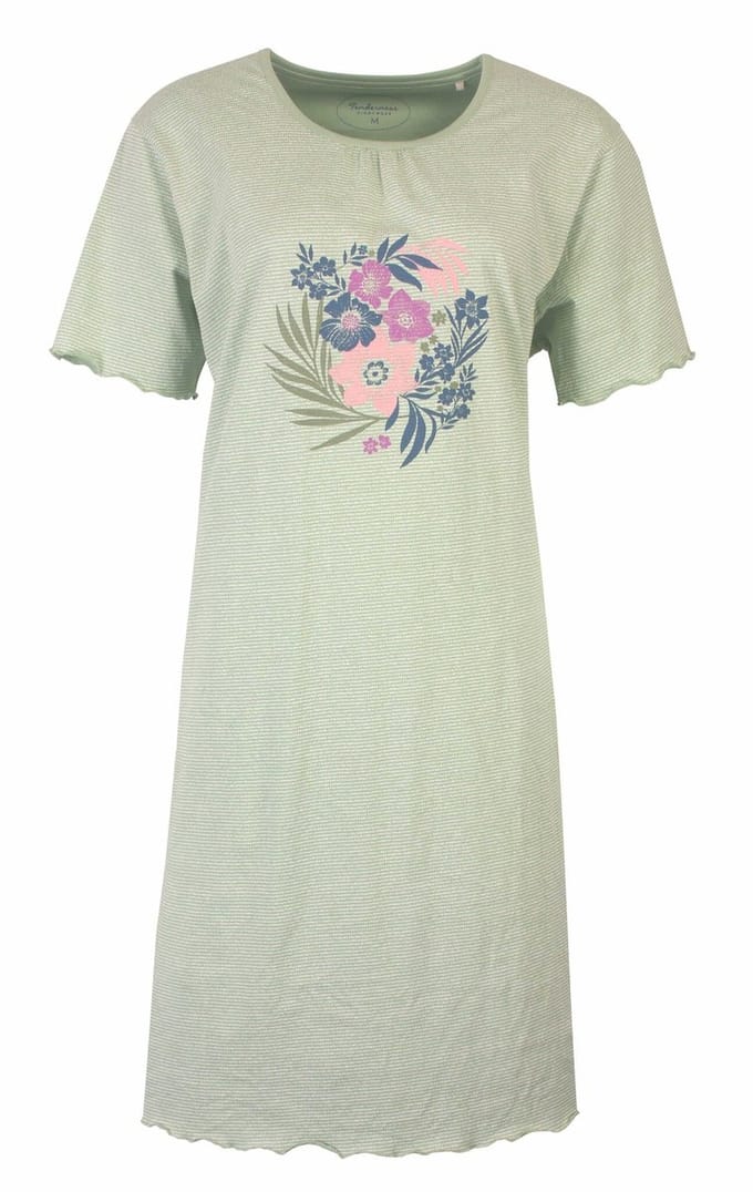 Tenderness Dames Nachthemd - Slaapkleedje - Licht Groen - Maat L