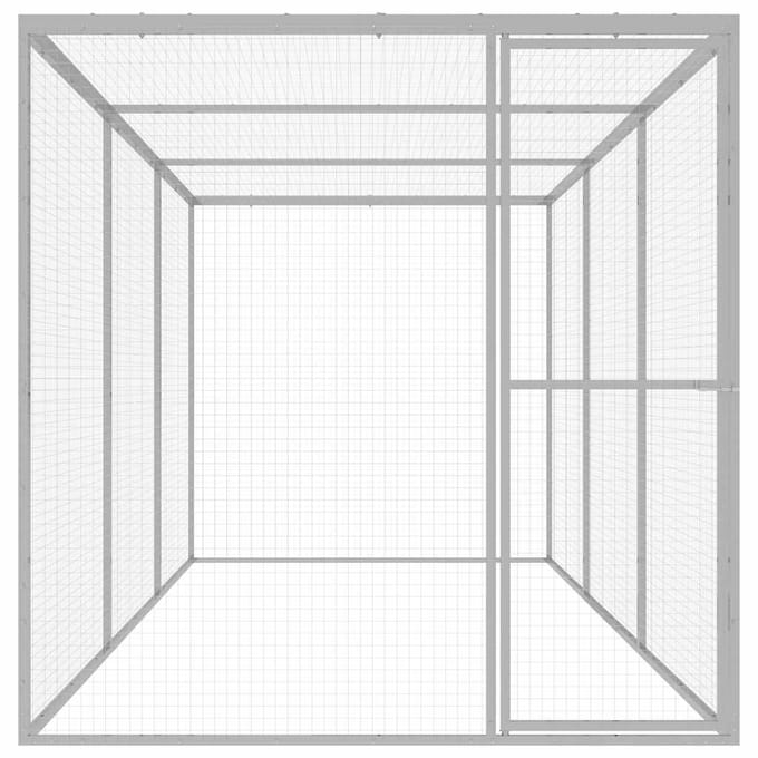 vidaXL - Kattenkooi - 4,5x1,5x1,5 - m - gegalvaniseerd - staal