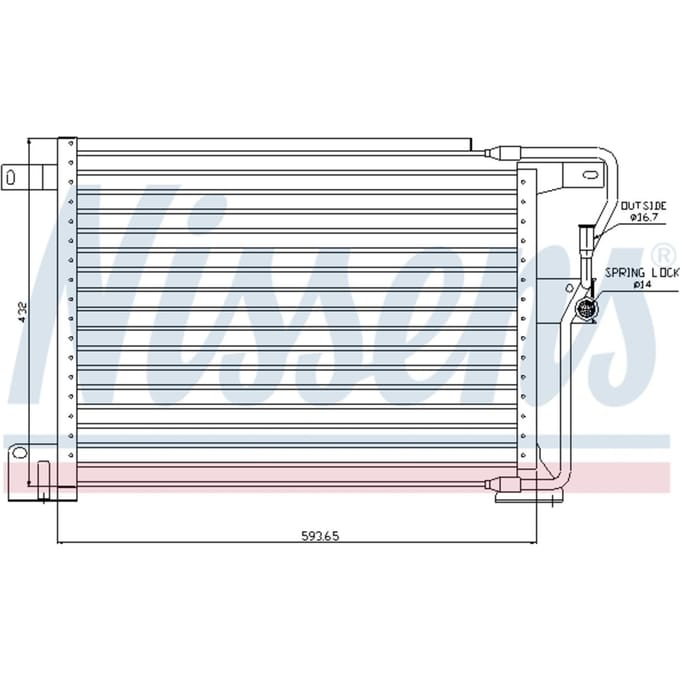 Condensator, airconditioning NISSENS 94346