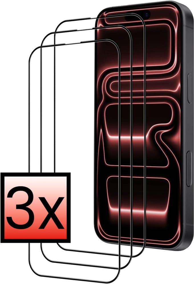 Screenprotector - 3 Stuks - Geschikt voor Apple iPhone 17 Pro Max - Full Cover - Beschermglas - Gehard Glas - Tempered Glass - Screen Protector