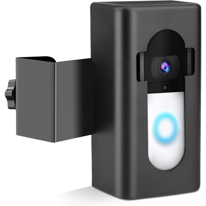 Support de sonnette vidéo antivol, Installation facile, sans perceuse, Compatible avec Blink noir