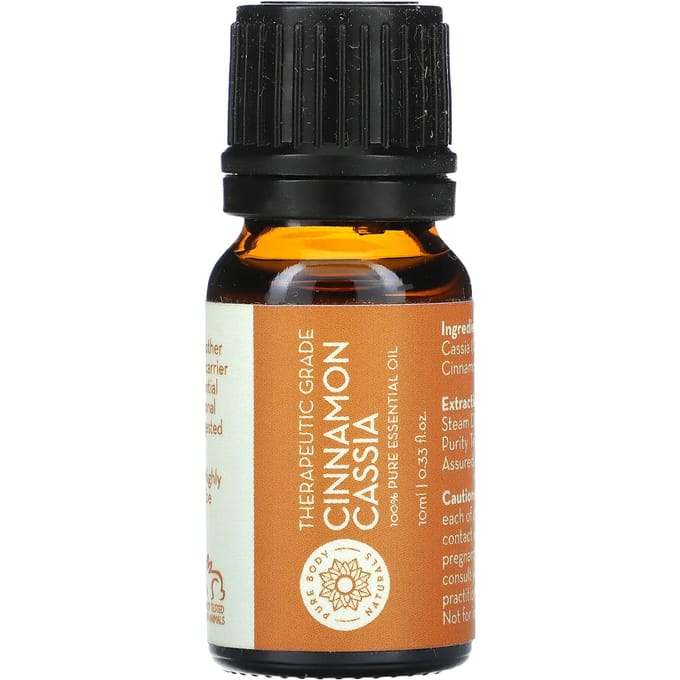 Pure Body Naturals, Essential Oil, Cinnamon Cassia, 0.33 fl (10 ml)