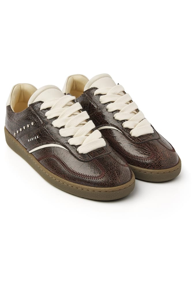 Nubikk Ray Owen Studs Dk Brown Craquele Taglia: 36 | Sneakers Outlet | Donna | Marrone
