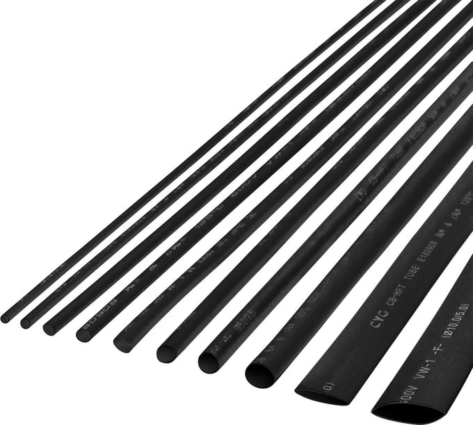 Rebel - Krimpkous - Zwart - 4,5mm - 1m