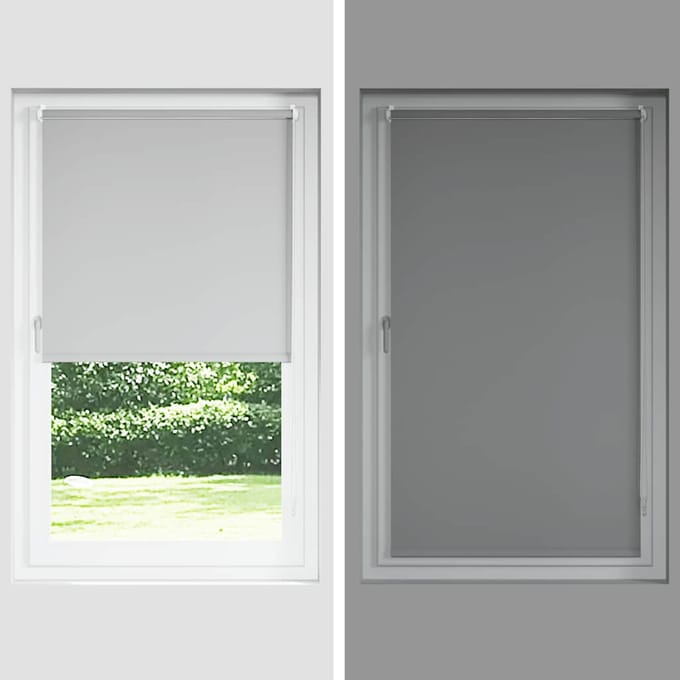 vidaXL - Rolgordijn - verduisterend - 104,4x175 - cm - gebroken - wit