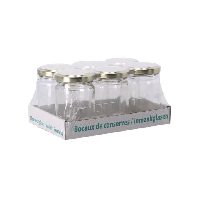Bela Arte Bewaarpot/voorraadpot - 6x stuks - met schroefdeksel - 156 ml