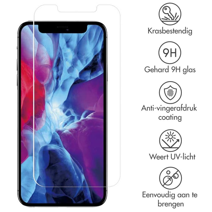 Accezz Screen Protector - Geschikt voor Apple iPhone 12 Pro Max - Gehard Glas Screenprotector
