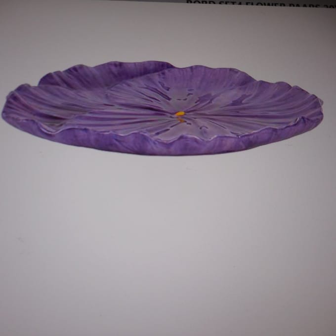 Bord Set4 Flower Paars 20x21xh3cm Dolomi Et