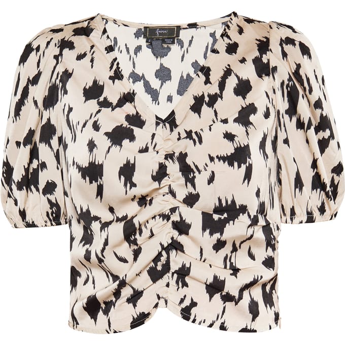 Faina Blouse Dames Beige Veelkleurig