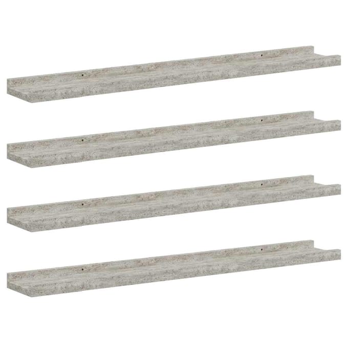 vidaXL - Wandschappen - 4 - st - 80x9x3 - cm - betongrijs