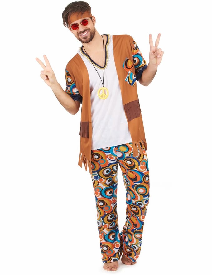 Vegaoo - Flower power outfit voor heren