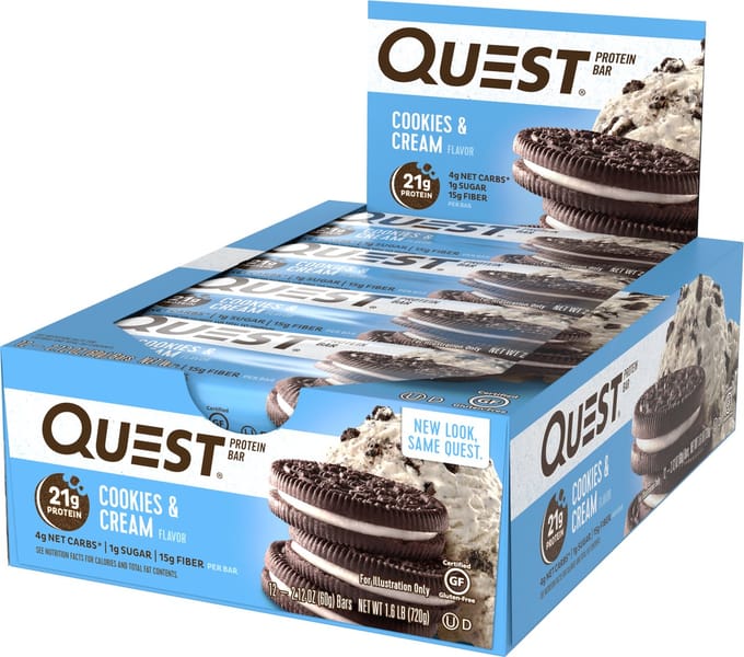 QUEST BAR 12X60G COOKIES AND CREAM