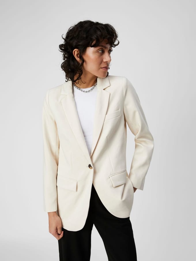 Object Objsigrid L/s Blazer Blazers Dames - Zand - Maat 38