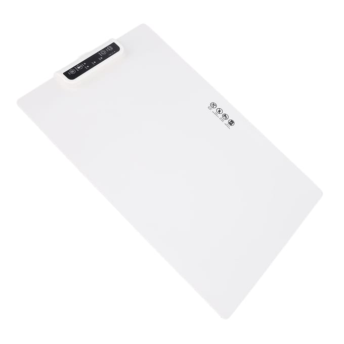 Elektrische Warmhoudplaat 10s Snelle Verwarming 3 Temperatuurinstellingen 3 Timer Digitale Display Opvouwbare Rol white