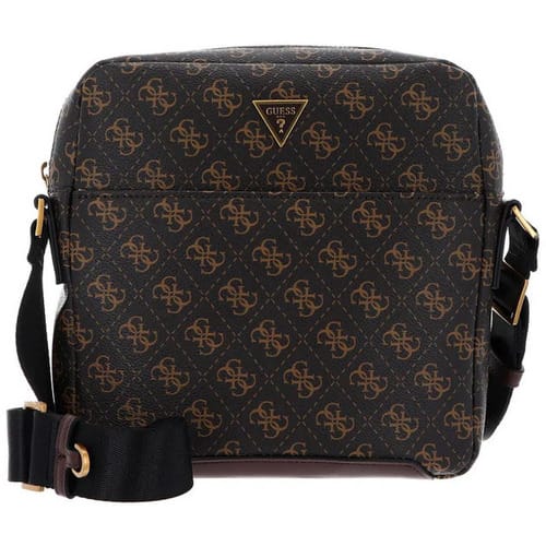 GUESS Schoudertas Torino Top Zip Crossbody Flat Brown / Ochre Donkerbruin