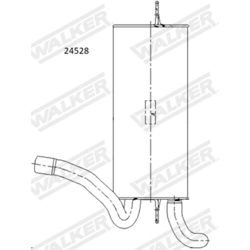 Geluiddemper achter WALKER 24528