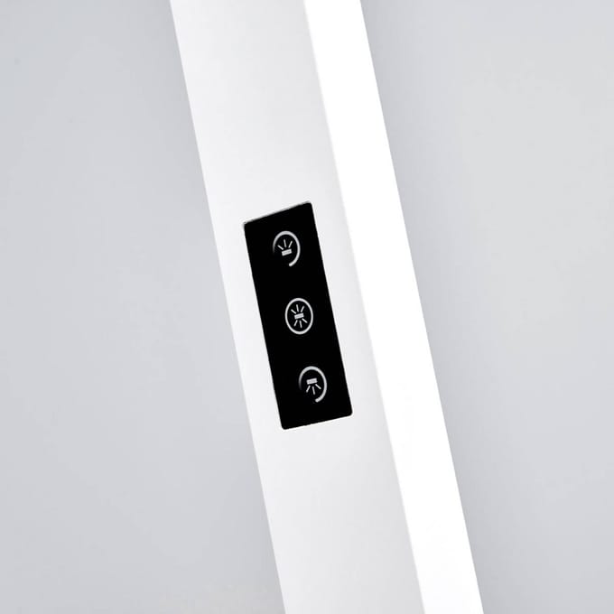 Arcchio LED kantoor vloerlamp Jolinda, wit, metaal, sensor