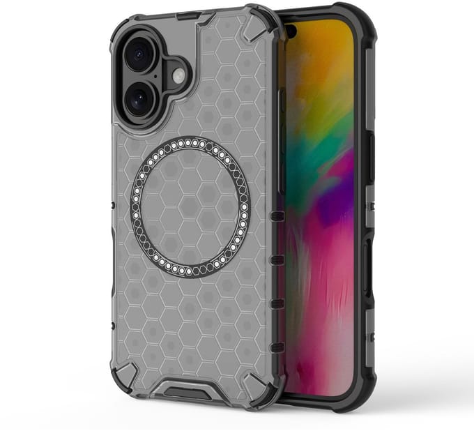 Solidenz HexArmor MagShield geschikt voor iPhone 16 hoesje - Geschikt voor MagSafe - Zwart