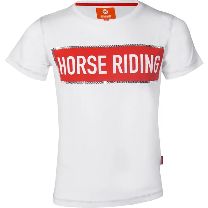 T-shirt met opdruk voor kinderen Red Horse Ss22