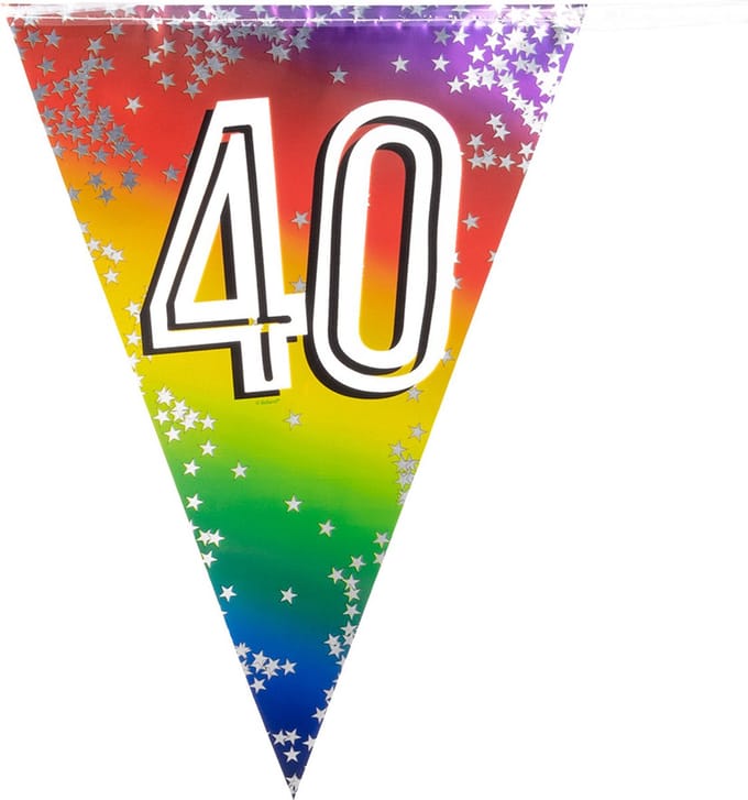 Boland - Folievlaggenlijn Rainbow '40' - Regenboog - Regenboog
