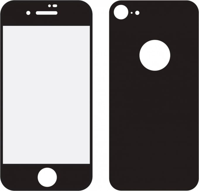 Mobilize Edge To Edge Gehard Glas Ultra-Clear Screenprotector + Back Protector voor Apple iPhone 8 - Zwart