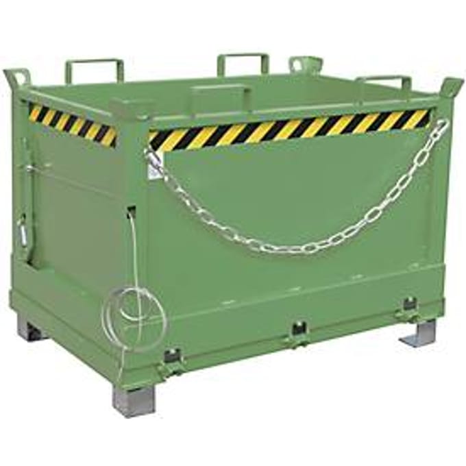 Bodemklepcontainer FB 500, L 800 x B 1200 x H 860 mm, groen