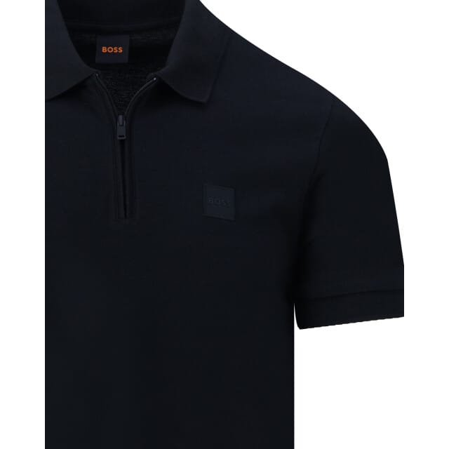 BOSS Passerzip Half Zip Polo Zwart - Maat L - Heren