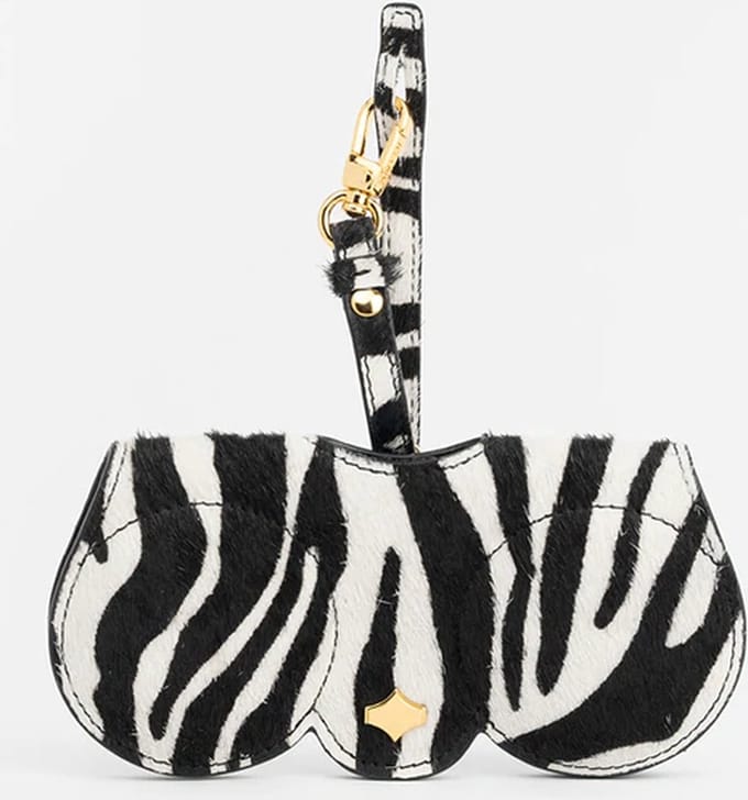 Any Di - brillenetui - Zebra - 100% real leather - real gold plated