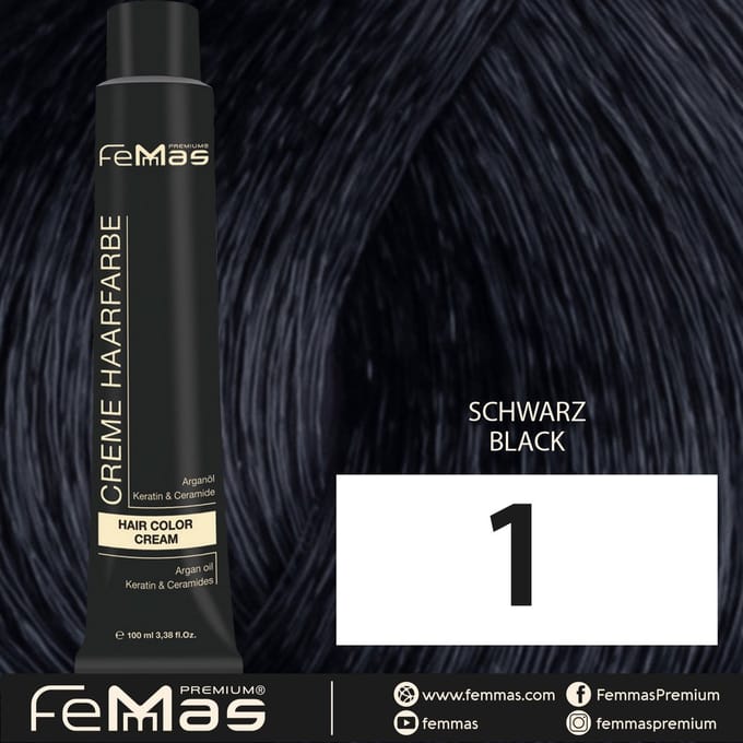 Femmas (1) - Haarverf - Zwart - 100ml