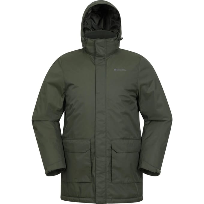 Mountain Warehouse Heren Ranger gewatteerde parka (Kaki Groen)