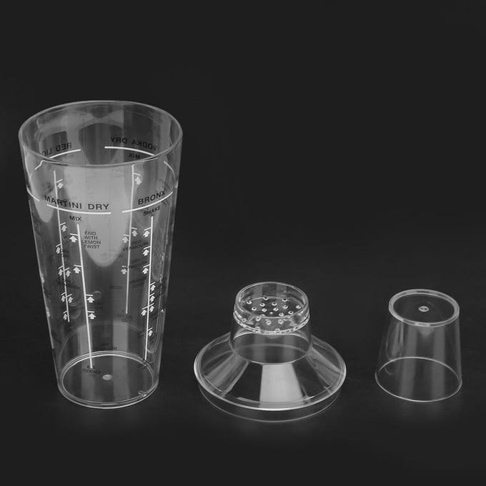 Cocktailshaker Drankmixer Meng- Schudgereedschap Barman Baraccessoires met Schaal white