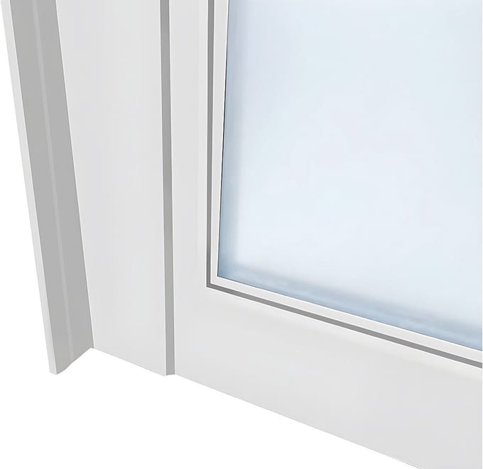 Vente-unique Glazen binnenraam in aluminium met witte poedercoating - 180 x 130 cm (B x H) - BAYVIEW