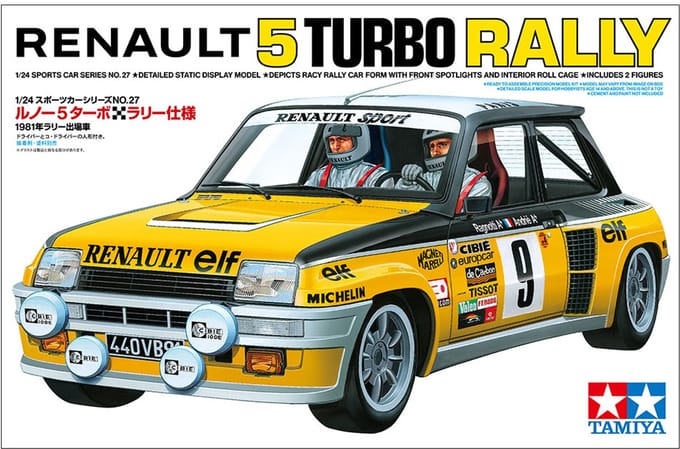 Tamiya Modelbouwpakket Auto - 24027 Renault 5 Turbo Rally - Auto Plastic - 1:24 - Modelbouw