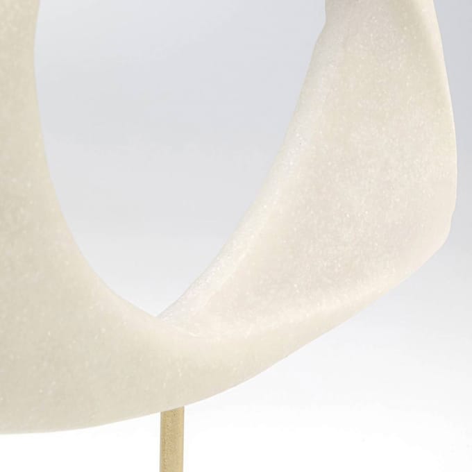 KARE Soft Shape decoratief object, brede vorm, wit, gegoten steen