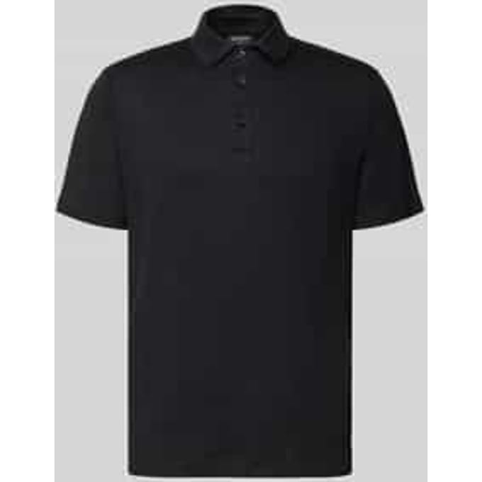 regular fit poloshirt van mix van linnen en elastaan