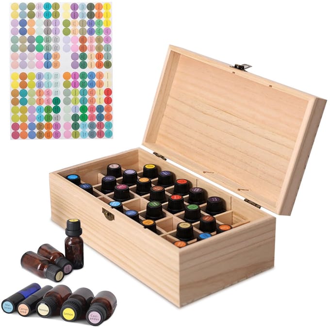 Essentiële Olie Box - Houten Opbergdoos - 32 Compartimenten