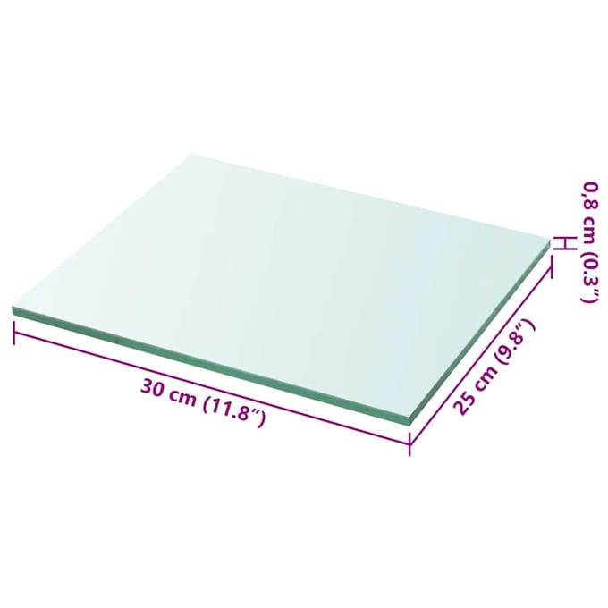 vidaXL - Wandschap - transparant - 30x25 - cm - glas