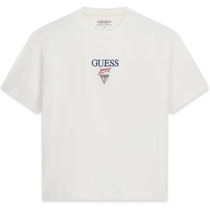Guess Jeans Baker Logo T-shirt Met Korte Mouwen Wit 2XL Man
